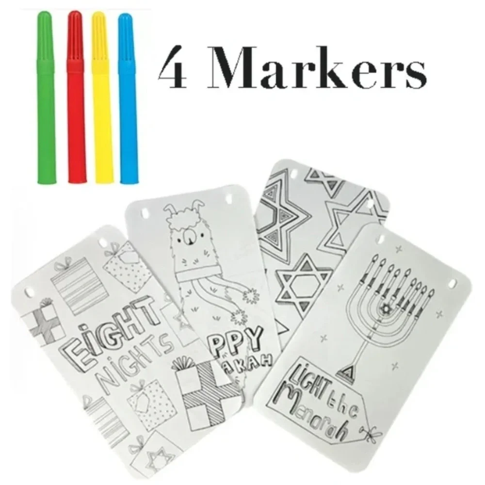 Hanukkah Assorted Gifts - Party Games One Minute, Sticker Activity Kit, Dreidels